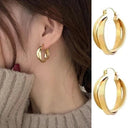 Vintage Geometric Hoop Earrings Korean Style Jewelry