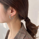 Vintage Geometric Hoop Earrings Korean Style Jewelry