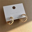 Vintage Geometric Hoop Earrings Korean Style Jewelry