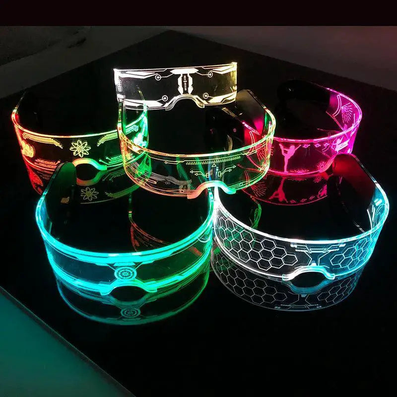 Neon Glow LED Party Glasses Light Up Nightclub Events