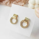 Shine Gold Circle Earrings for Everyday