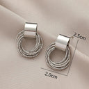 Shine Gold Circle Earrings for Everyday