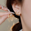 Shine Gold Circle Earrings for Everyday