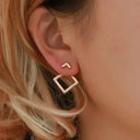 Shine Gold Circle Earrings for Everyday