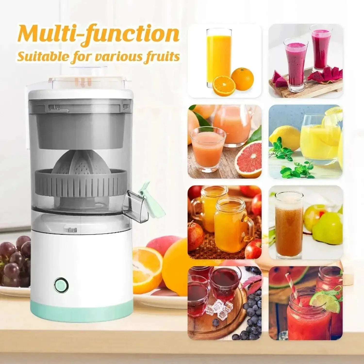 Portable Electric Juicer USB Rechargeable Lemon Squeezer