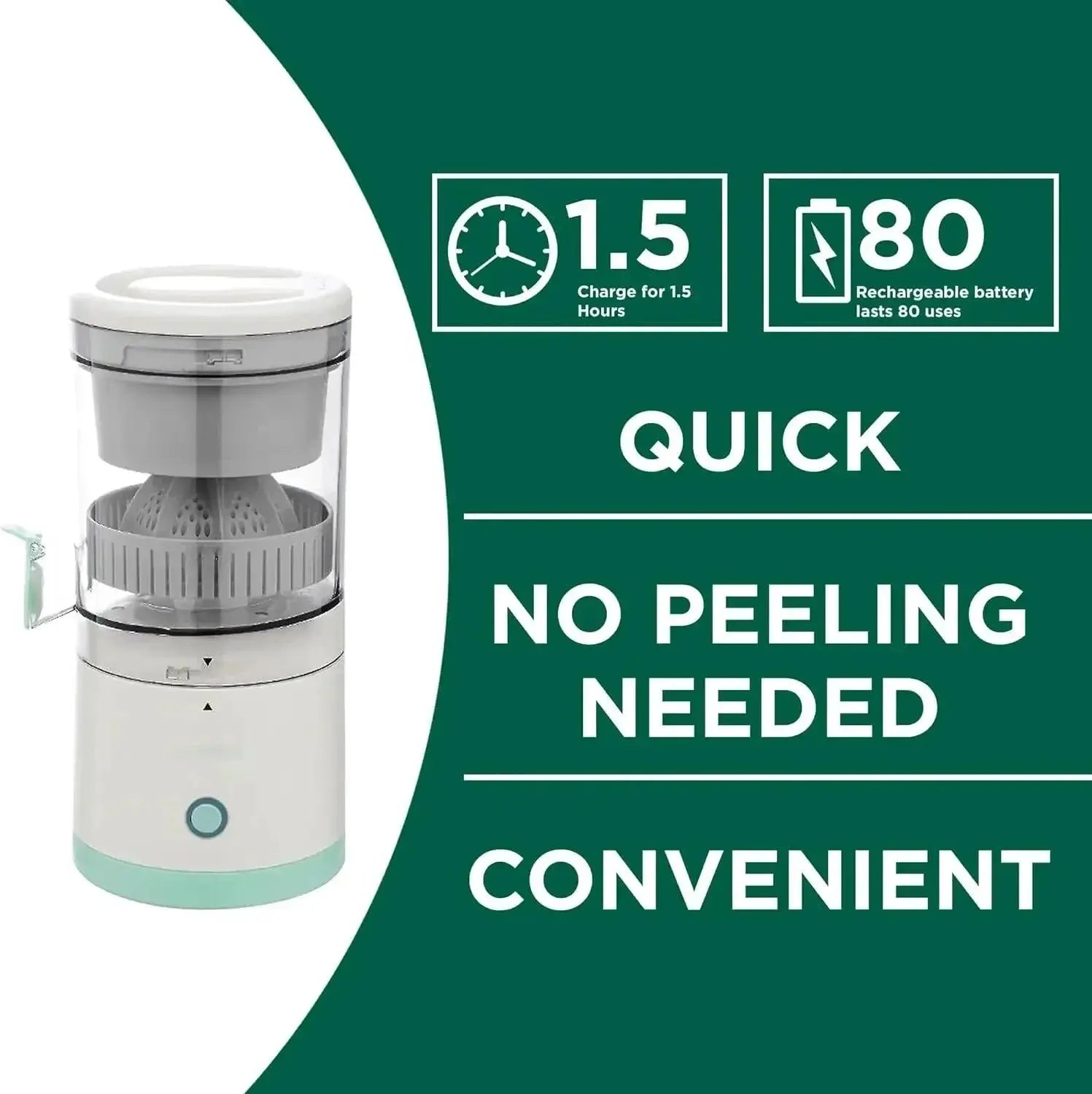 Portable Electric Juicer USB Rechargeable Lemon Squeezer