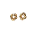 Gold Chic Twist Stud Earrings for Women