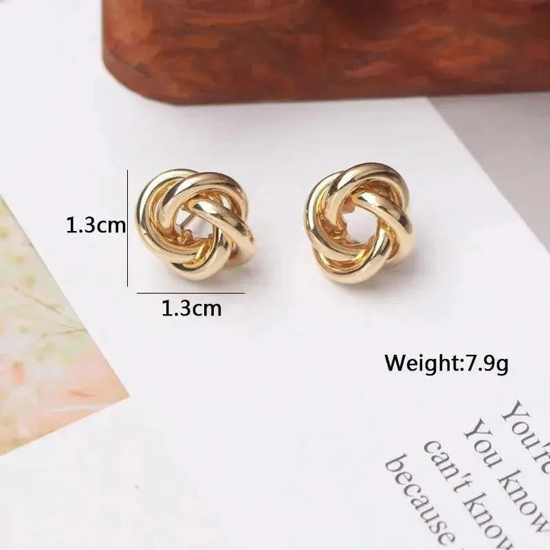Gold Twist Stud Earrings Elevate Your Style Elegantly