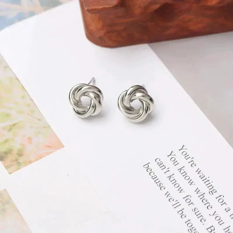 Gold Twist Stud Earrings Elevate Your Style Elegantly