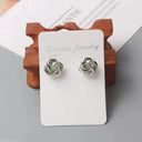 Gold Chic Twist Stud Earrings for Women
