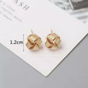 Gold Chic Twist Stud Earrings for Women