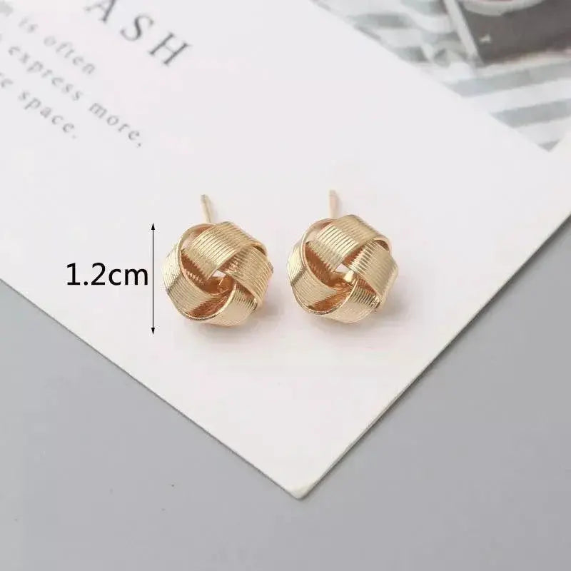 Gold Twist Stud Earrings Elevate Your Style Elegantly