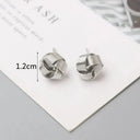 Gold Chic Twist Stud Earrings for Women