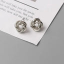 Gold Chic Twist Stud Earrings for Women