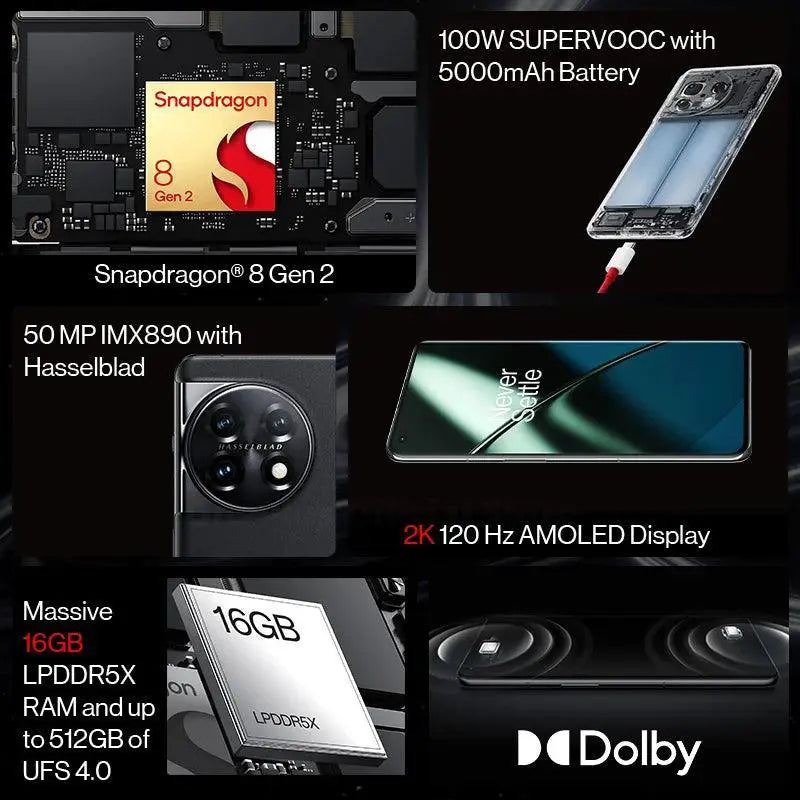 OnePlus 11 5G Smartphone Snapdragon 8 Gen 2 120Hz AMOLED