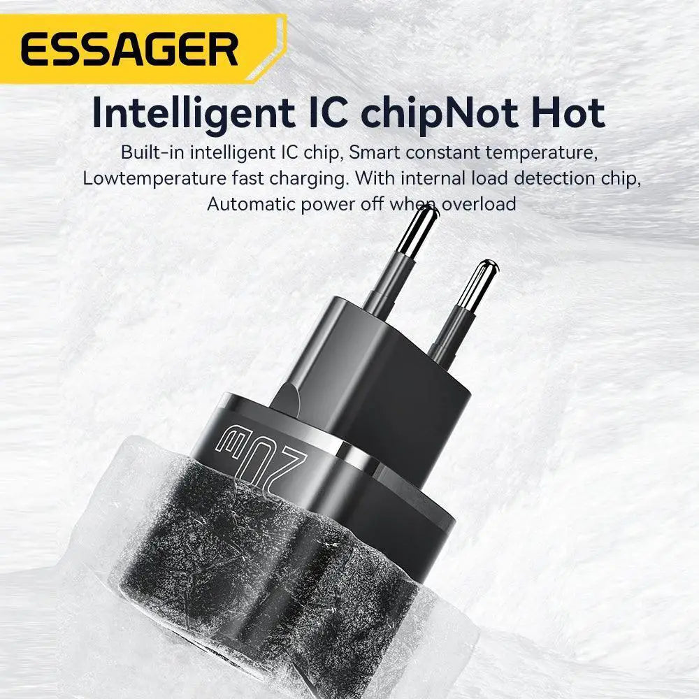 Essager GaN PD Charger High Speed Charging iPhone Xiaomi