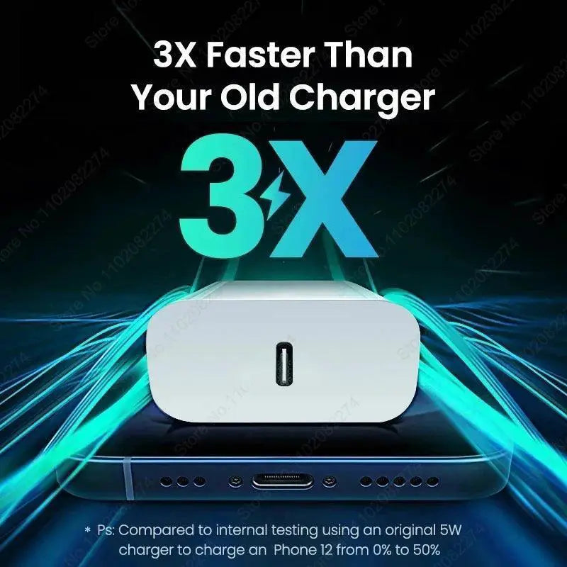 20W USB C Fast Charger For iPhone Lightning Fast Charging