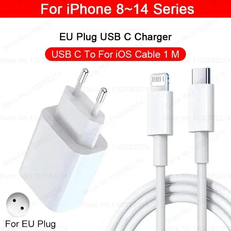 20W USB C Fast Charger For iPhone Lightning Fast Charging