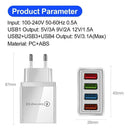 USB Charger Hub for Home Office Fast Charging