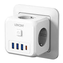 LENCENT Smart Multi Plug Charger Versatile Travel Power Hub