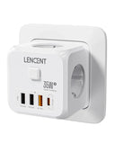 LENCENT Smart Multi Plug Charger Versatile Travel Power Hub