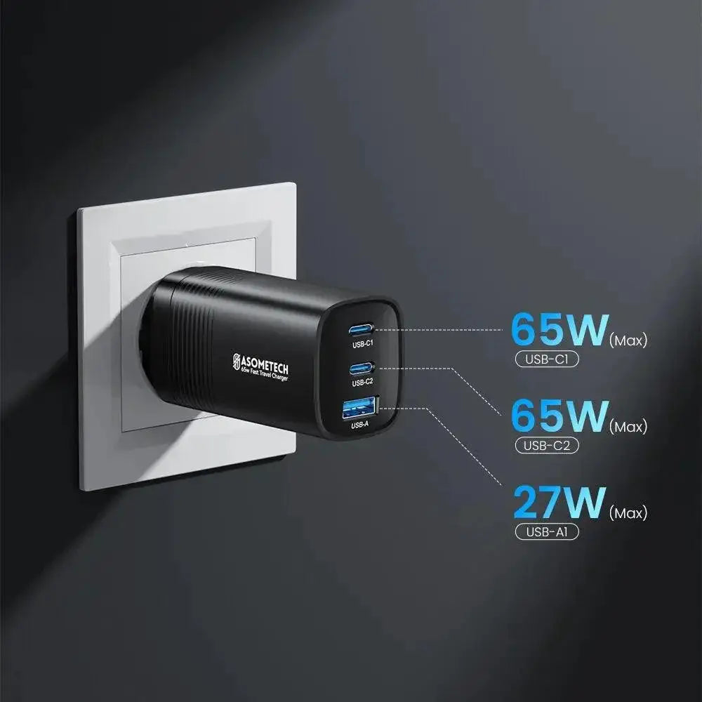 ASOMETECH GaN Charger Ultimate Fast Charging for Devices