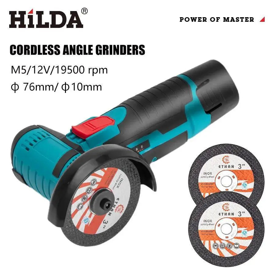 HILDA Mini Cordless Angle Grinder Versatile Tool Pro