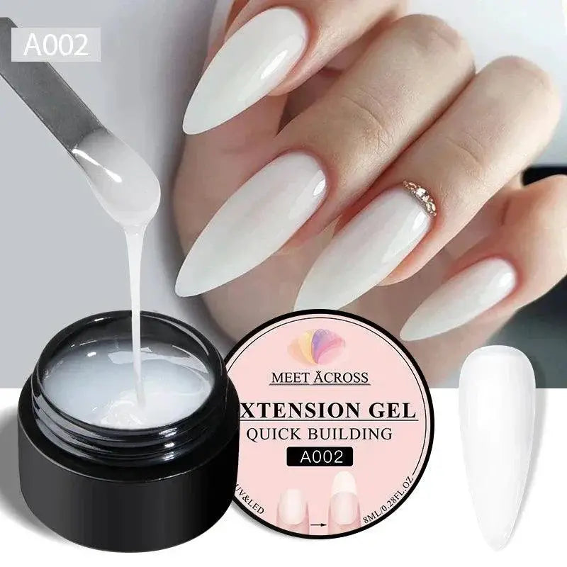 Nude Milk White Fiber Gel Polish Long Lasting Salon Quality