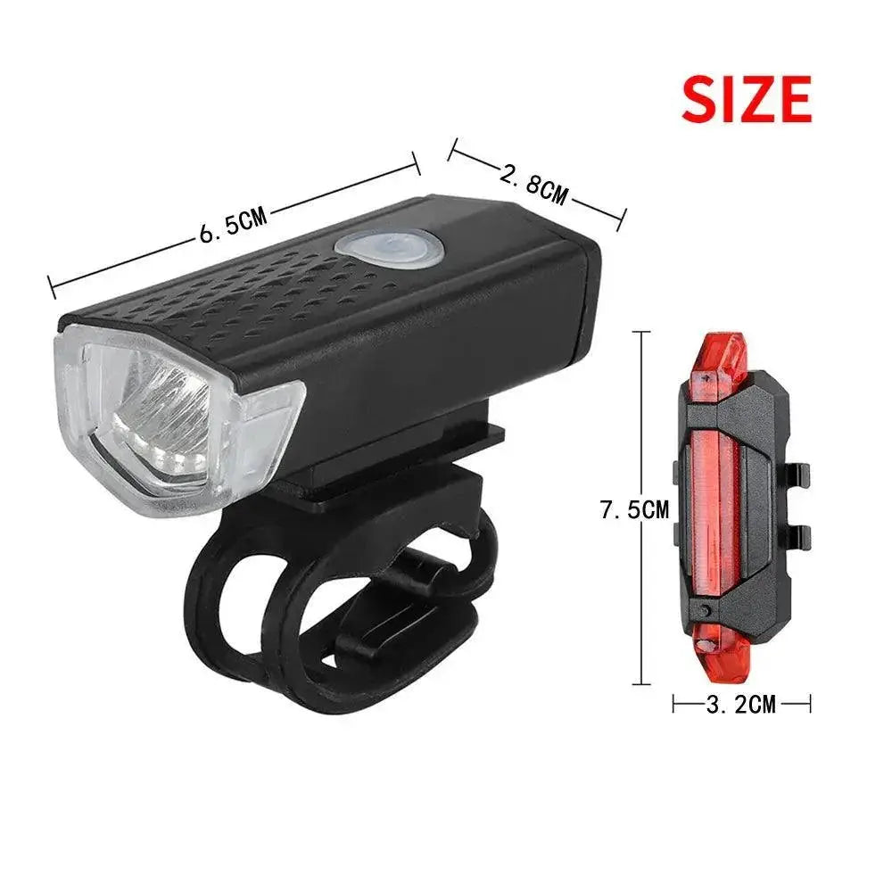 USB Rechargeable Bicycle Light Set for Safer Night Rides