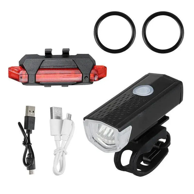 USB Rechargeable Bicycle Light Set for Safer Night Rides