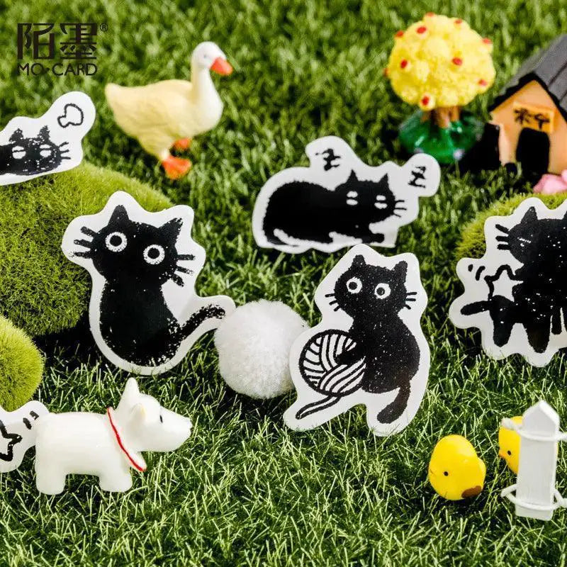 Whimsical Cat and Dog Stickers for Delightful Journaling