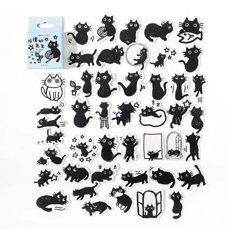 Whimsical Cat and Dog Stickers for Delightful Journaling