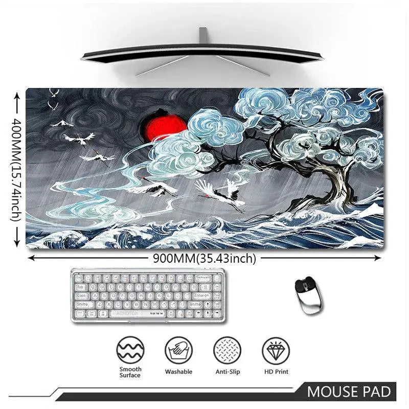 Chinese Style Gaming Mouse Pad for PC and Laptop Use