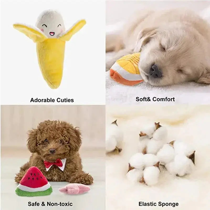 Puppy Plush Squeaky Toy For Small Dogs Interactive Chew Toy