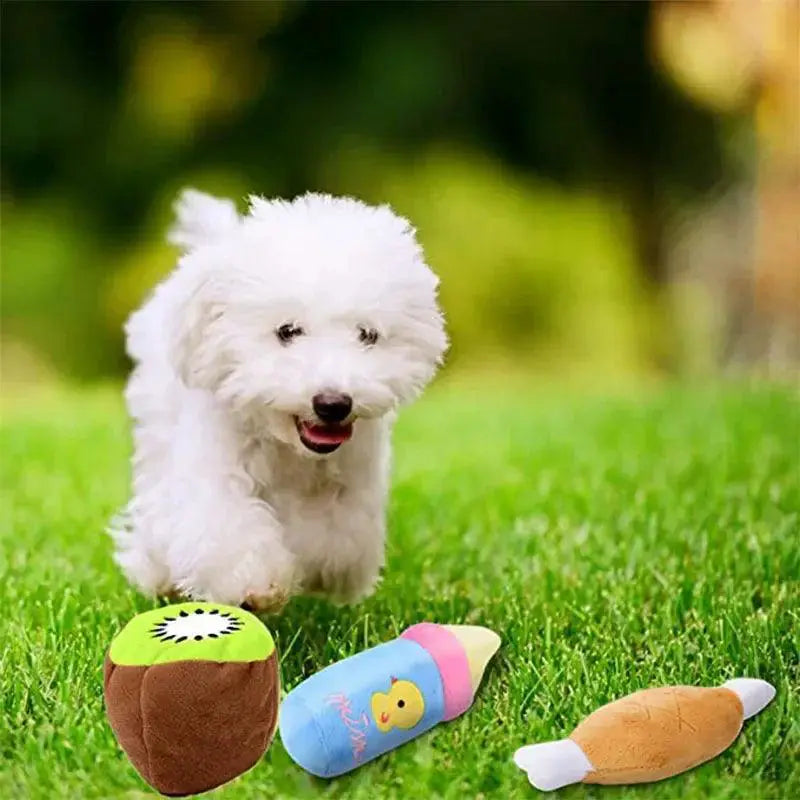 Puppy Plush Squeaky Toy For Small Dogs Interactive Chew Toy