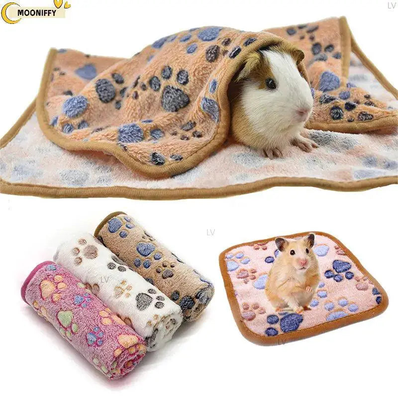 Cozy Coral Fleece Pet Blanket Bed Mat 20x20cm Soft Washable
