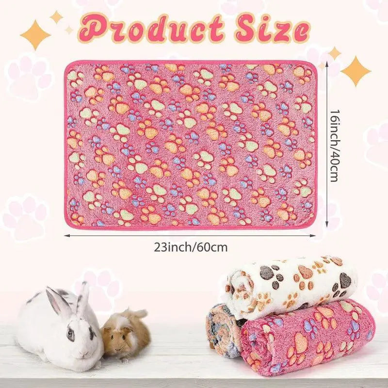 Cozy Coral Fleece Pet Blanket Bed Mat 20x20cm Soft Washable