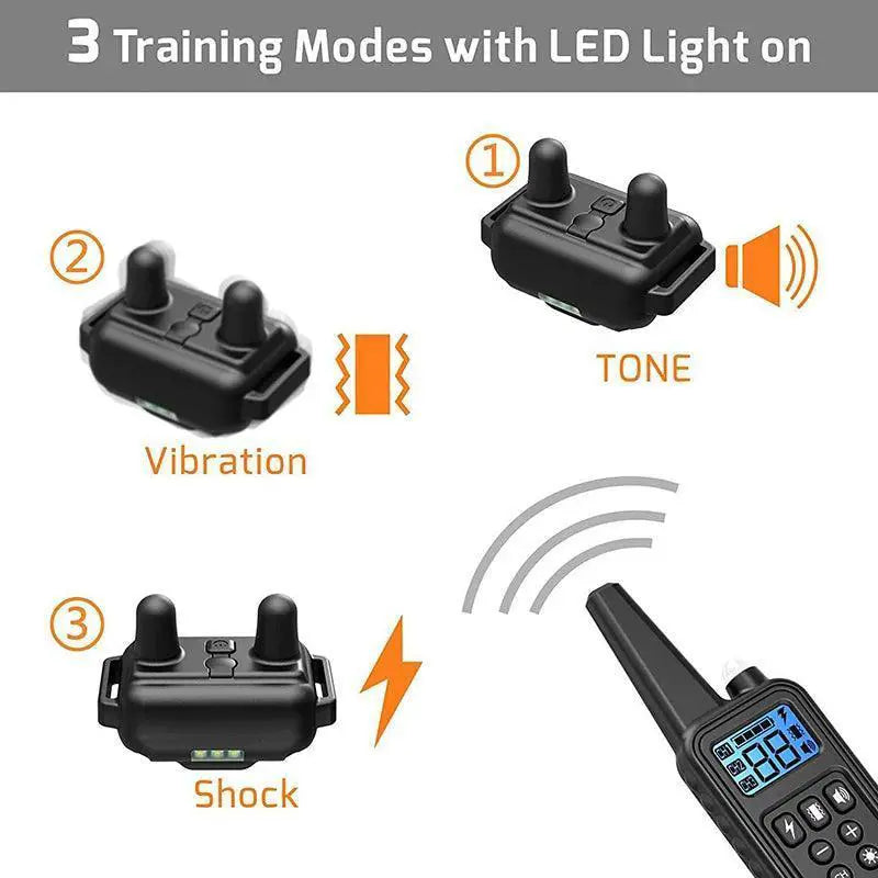 800m Waterproof Dog Training Collar With LCD Control