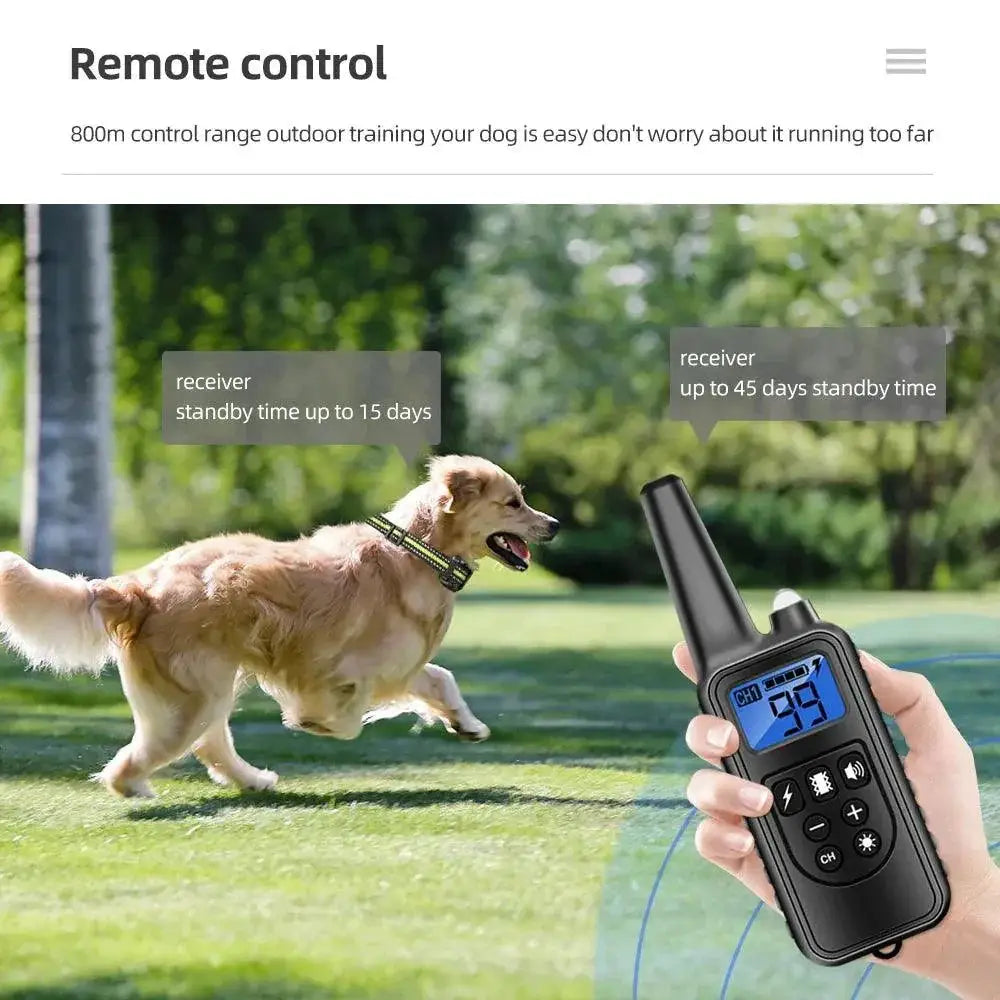 Rechargeable Waterproof Dog Training Collar Barking Control