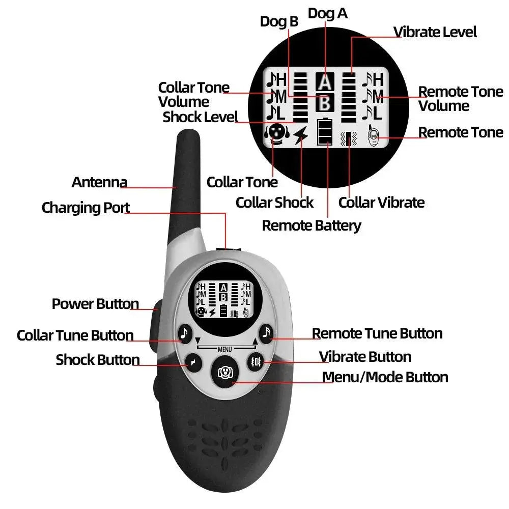 Waterproof Dog Training Collar With Long Distance Control