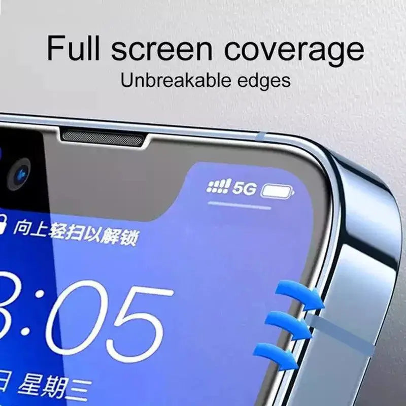 9D Tempered Glass Screen Protector for iPhone Pack of 4