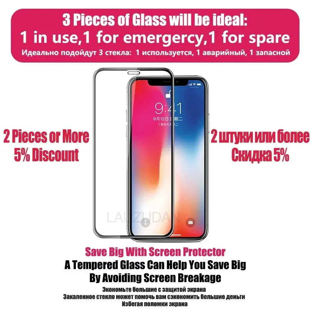 IPhone Screen Protector Crystal Clear Defense Tempered Glass