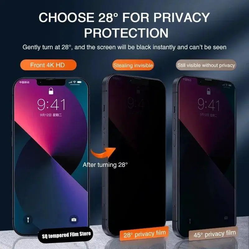 IPhone 14 Pro Max Privacy Glass Screen Protector 3 Pack
