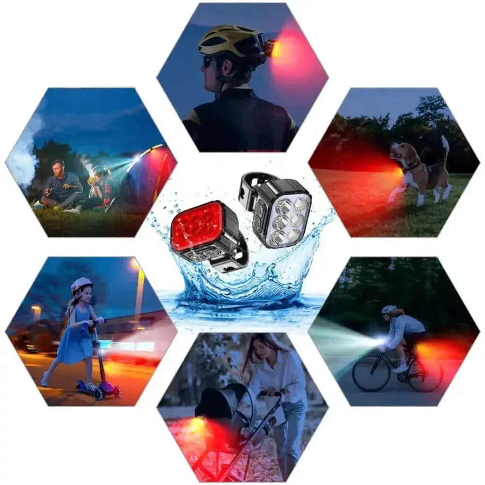 Cyclists Essential LED Light Kit For Night Rides Safety