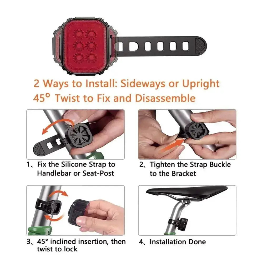 Cyclists Essential LED Light Kit For Night Rides Safety