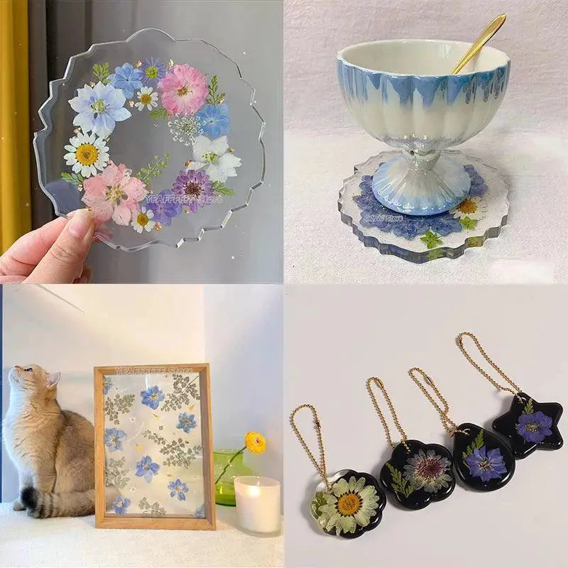 Epoxy Resin Jewelry Kit With Botanical Accessories
