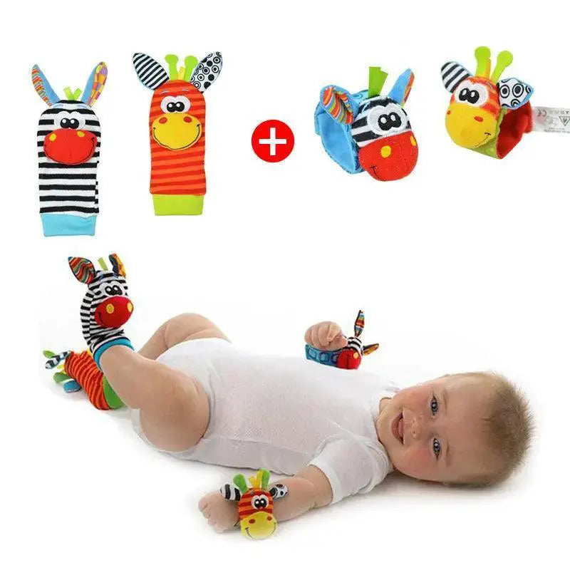 Baby Sensory Plush Rattle Toy Set for Fun Learning