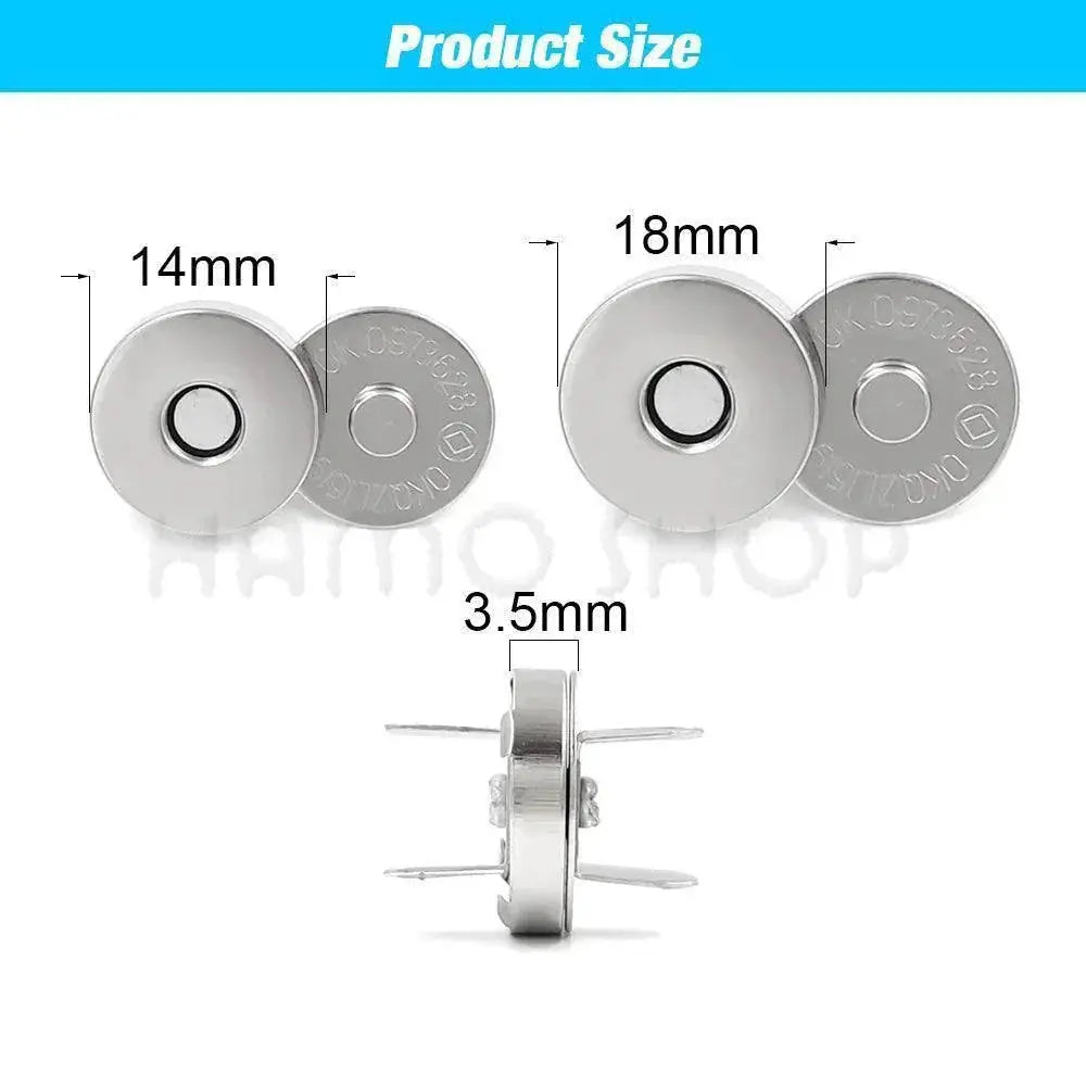 Brass Magnetic Snap Fasteners Kit For Stylish Handbags