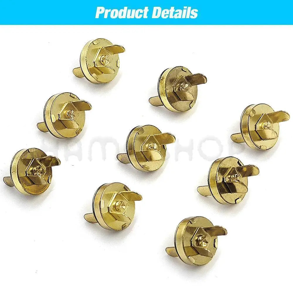 Brass Magnetic Snap Fasteners Kit For Stylish Handbags