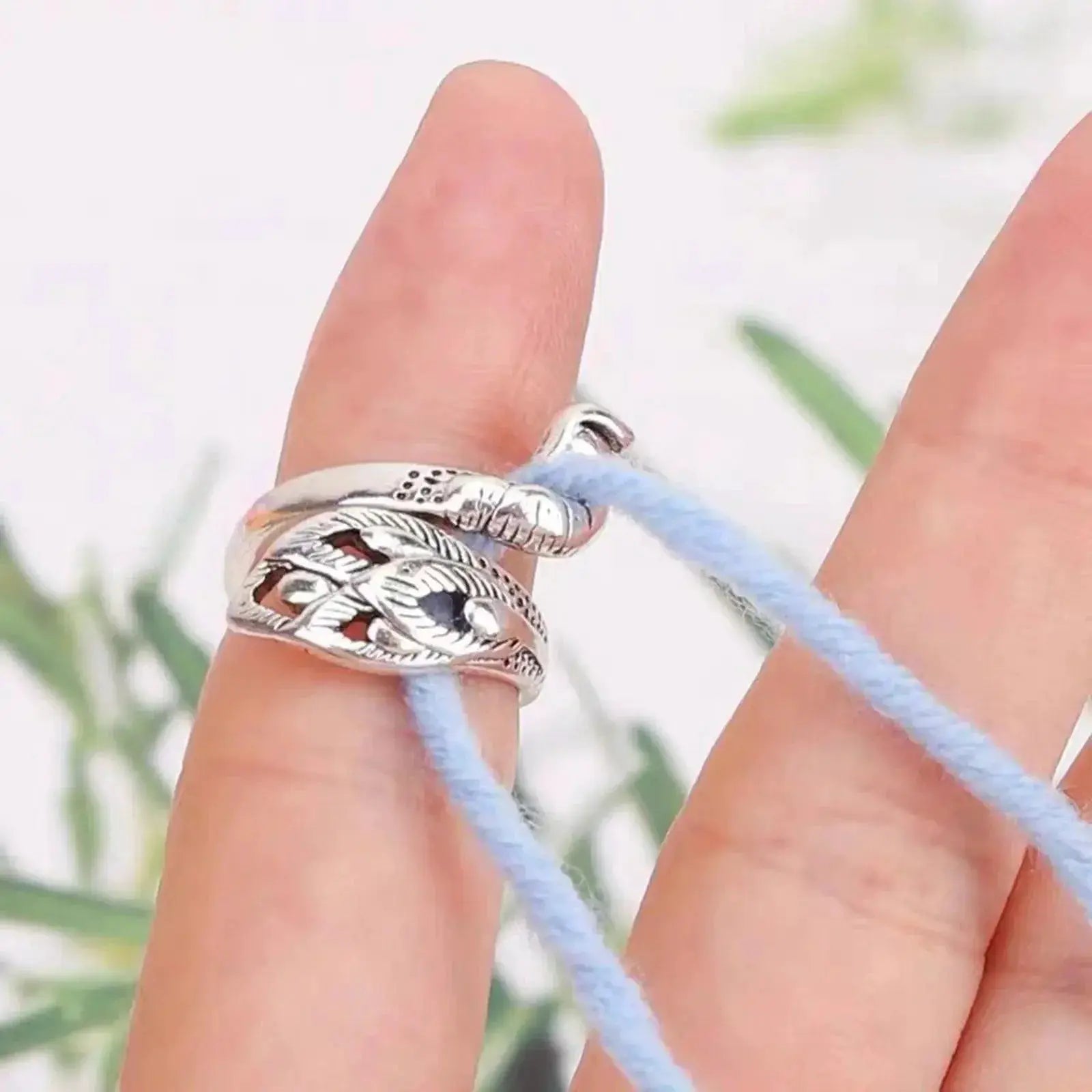 Peacock Finger Ring Knitting Tool Set For Crafting